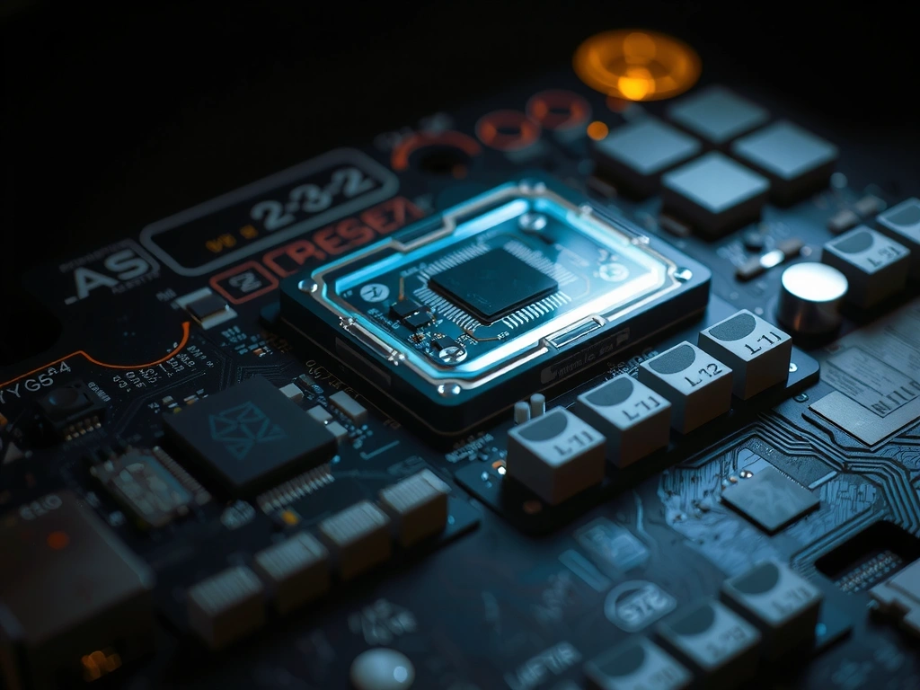 Microchip illustration representing essential data processing