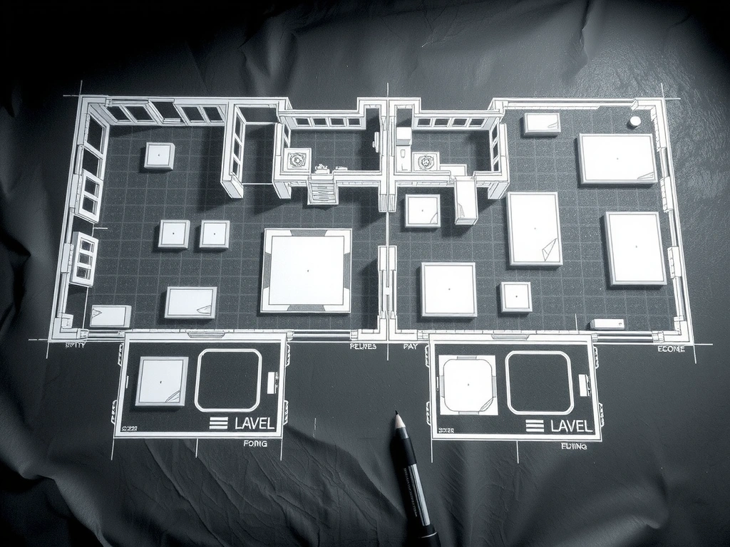 Architectural blueprint of a game level