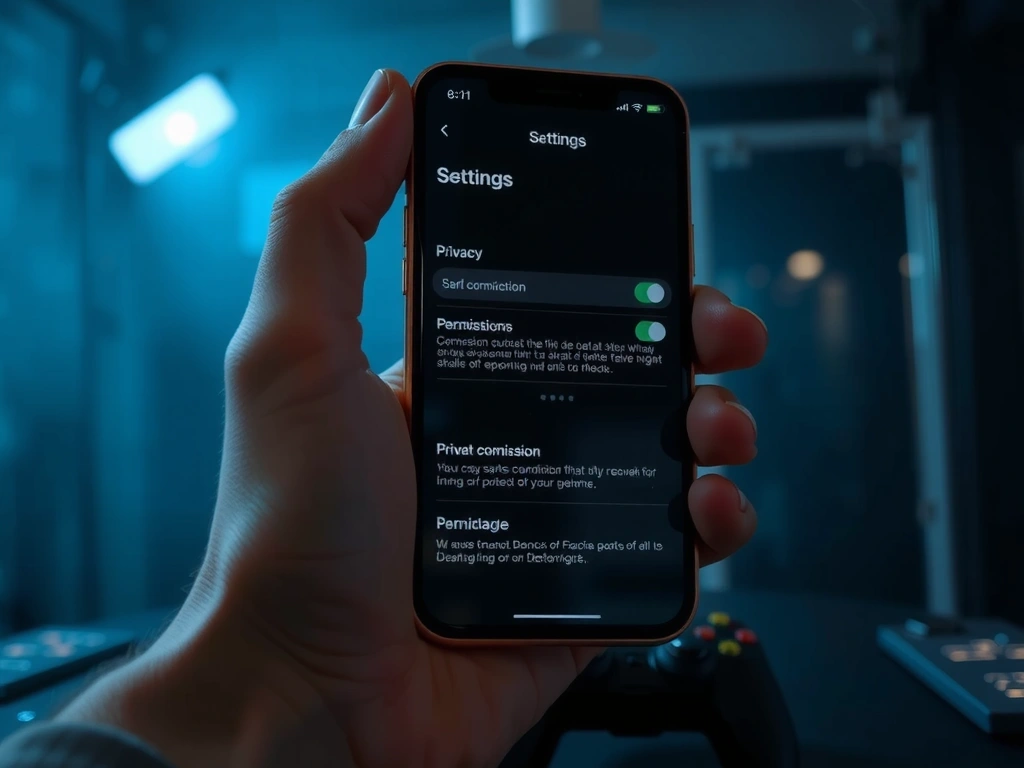 Privacy settings screen on a smartphone